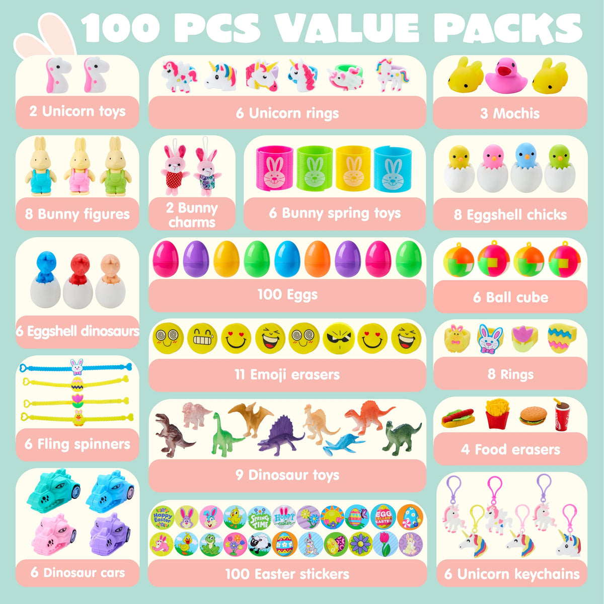 JOYIN durable polypropylene eggs filled with kid-friendly prizes for classrooms