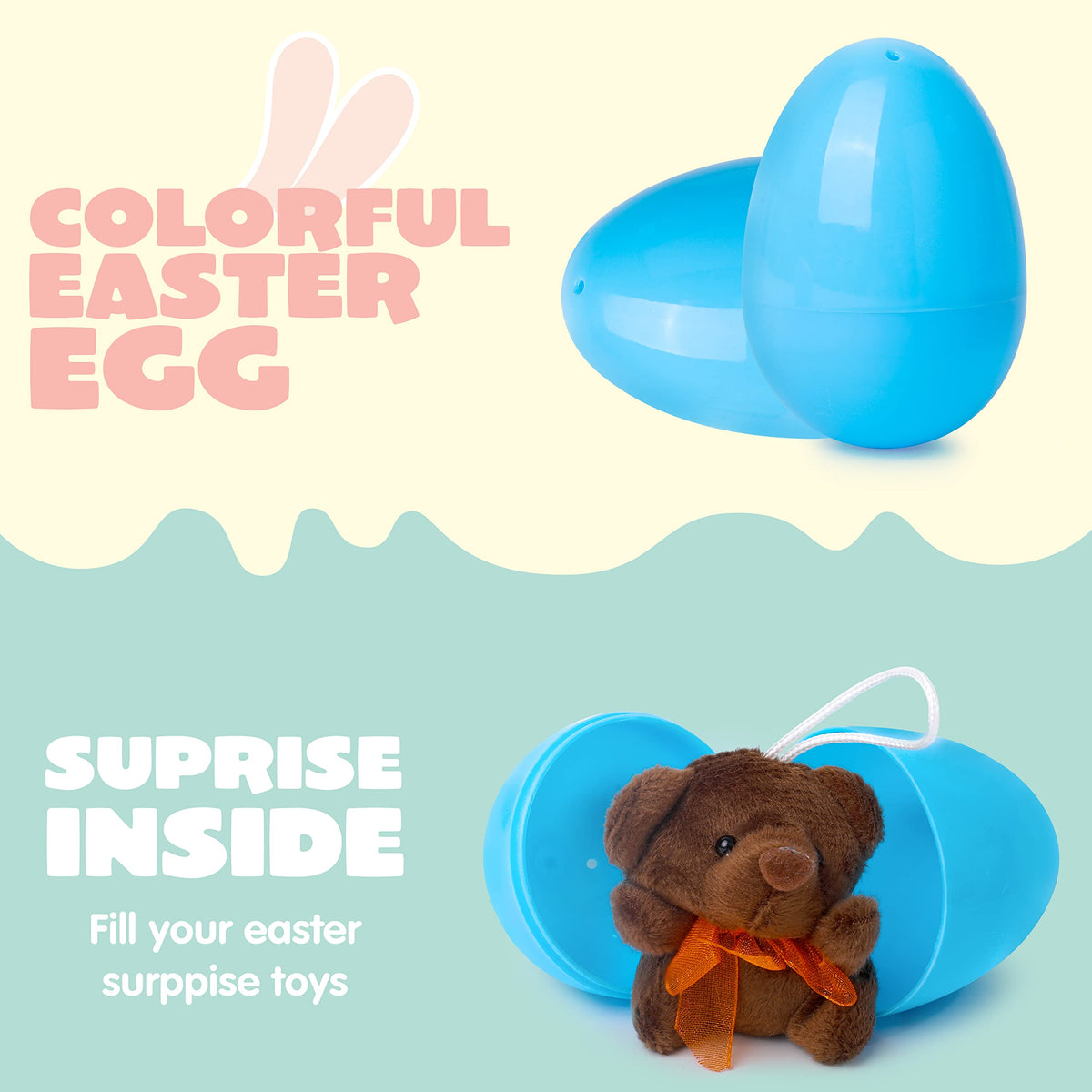 JOYIN hunt setup with eggs arranged for kid-friendly activity.