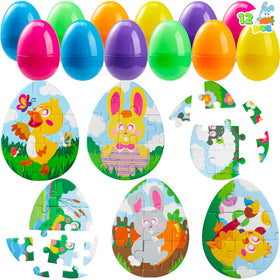 JOYIN Easter eggs jigsaw puzzle set for kids, ideal as an egg hunt activity.