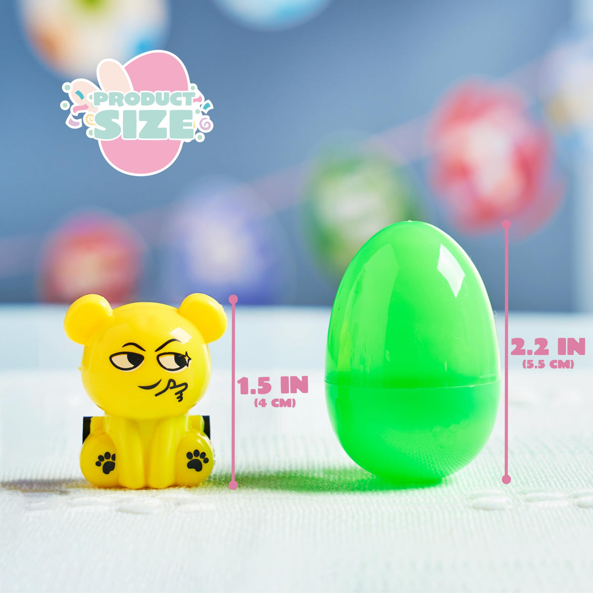 JOYIN Easter eggs packaging closeup showing premium quality and durable shells.
