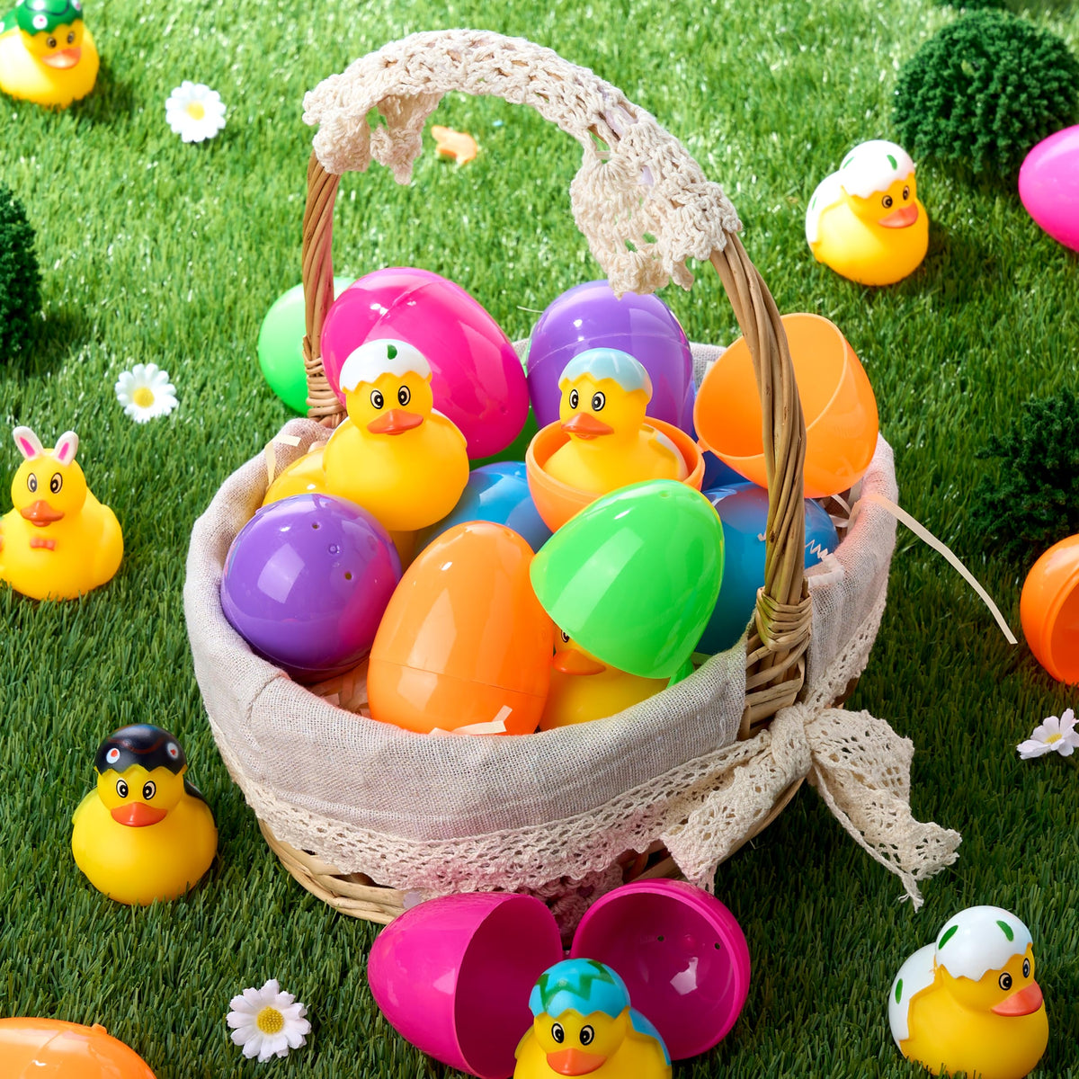 JOYIN Easter eggs prefilled with 24 toys inside for delightful surprises