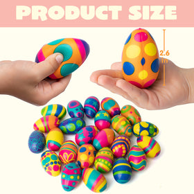 JOYIN Easter eggs with dot pattern, lightweight squeeze toy for focus breaks