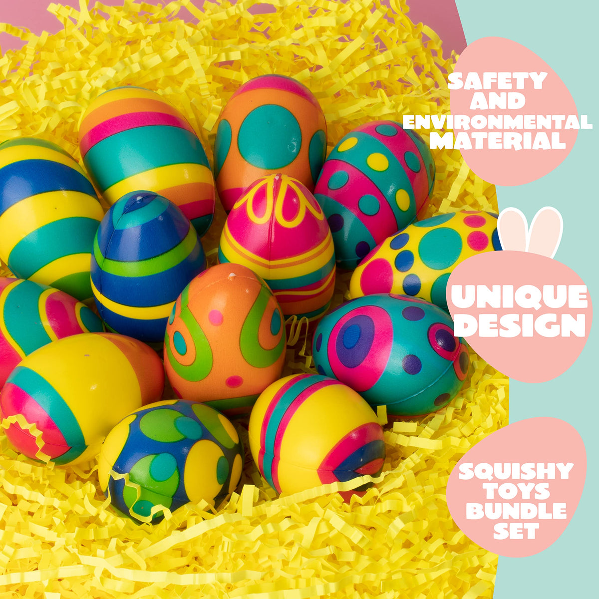 JOYIN Easter eggs with swirl pattern, perfect for Easter basket surprises and kids' play