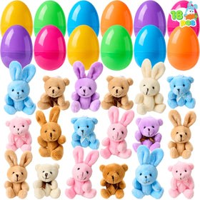 JOYIN Easter eggs with plush bunny inside for exciting egg hunts.