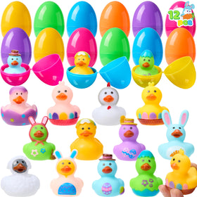 JOYIN prefilled Easter egg with rubber duck inside for kids' egg hunt