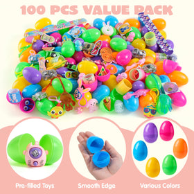 JOYIN Easter eggs shell size 2.36 inches for easy hiding and visibility.
