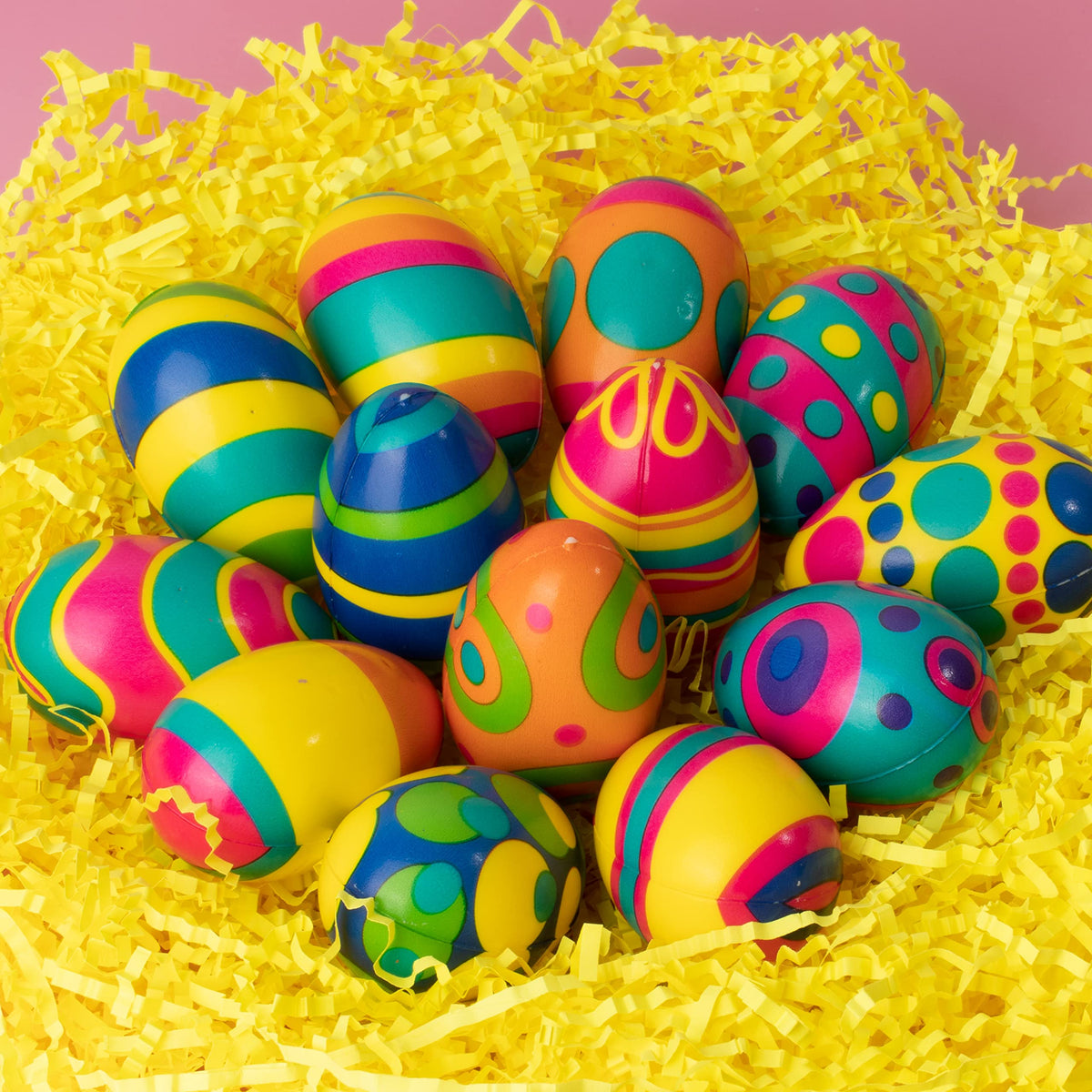 JOYIN Easter eggs size 1.6 by 2.6 inches, easy to hold for all ages