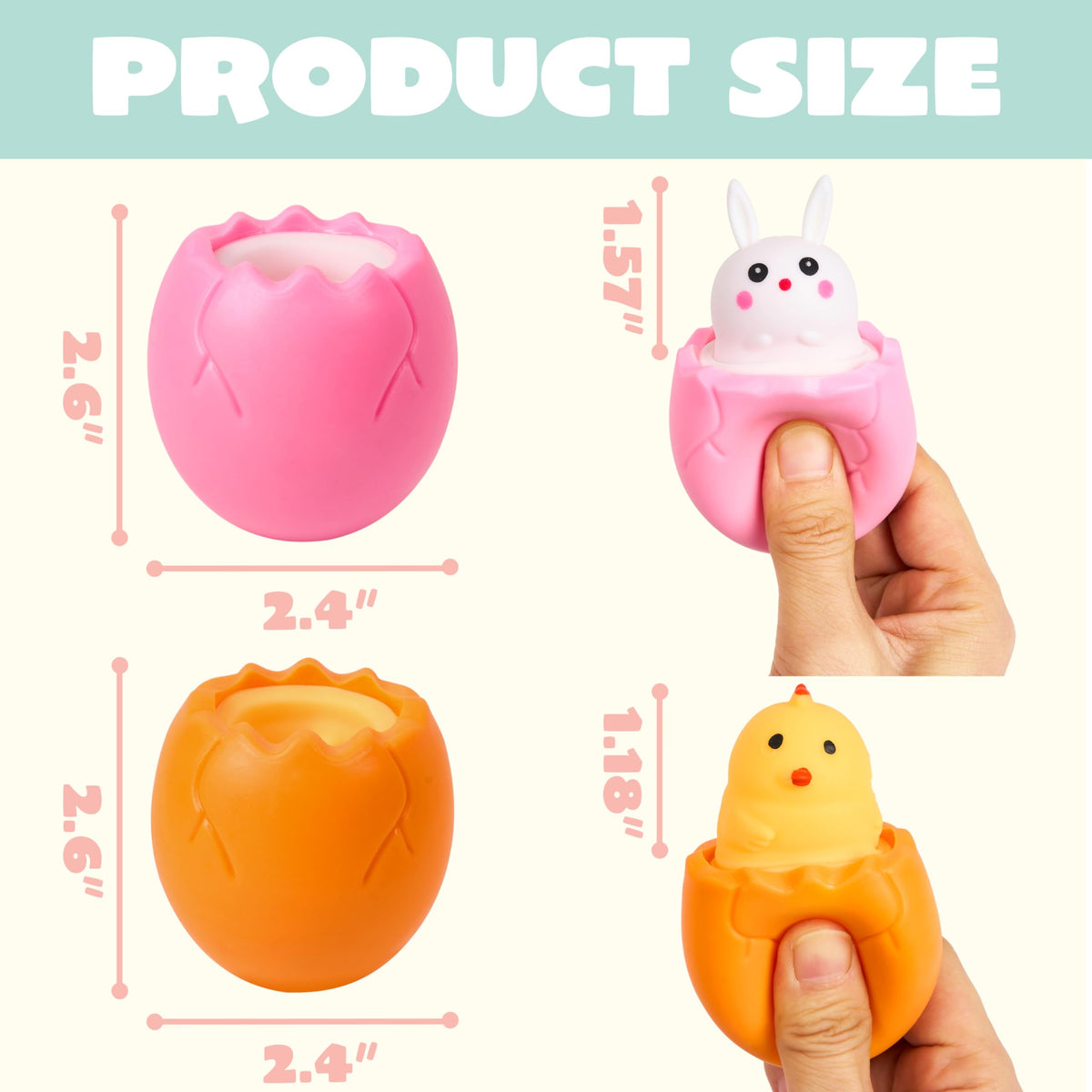 JOYIN squishy eggs with soft texture ideal for stress-relief squeezing