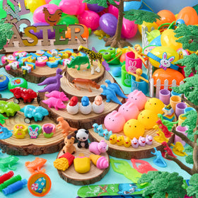 JOYIN thick recyclable plastic Easter eggs for durable use
