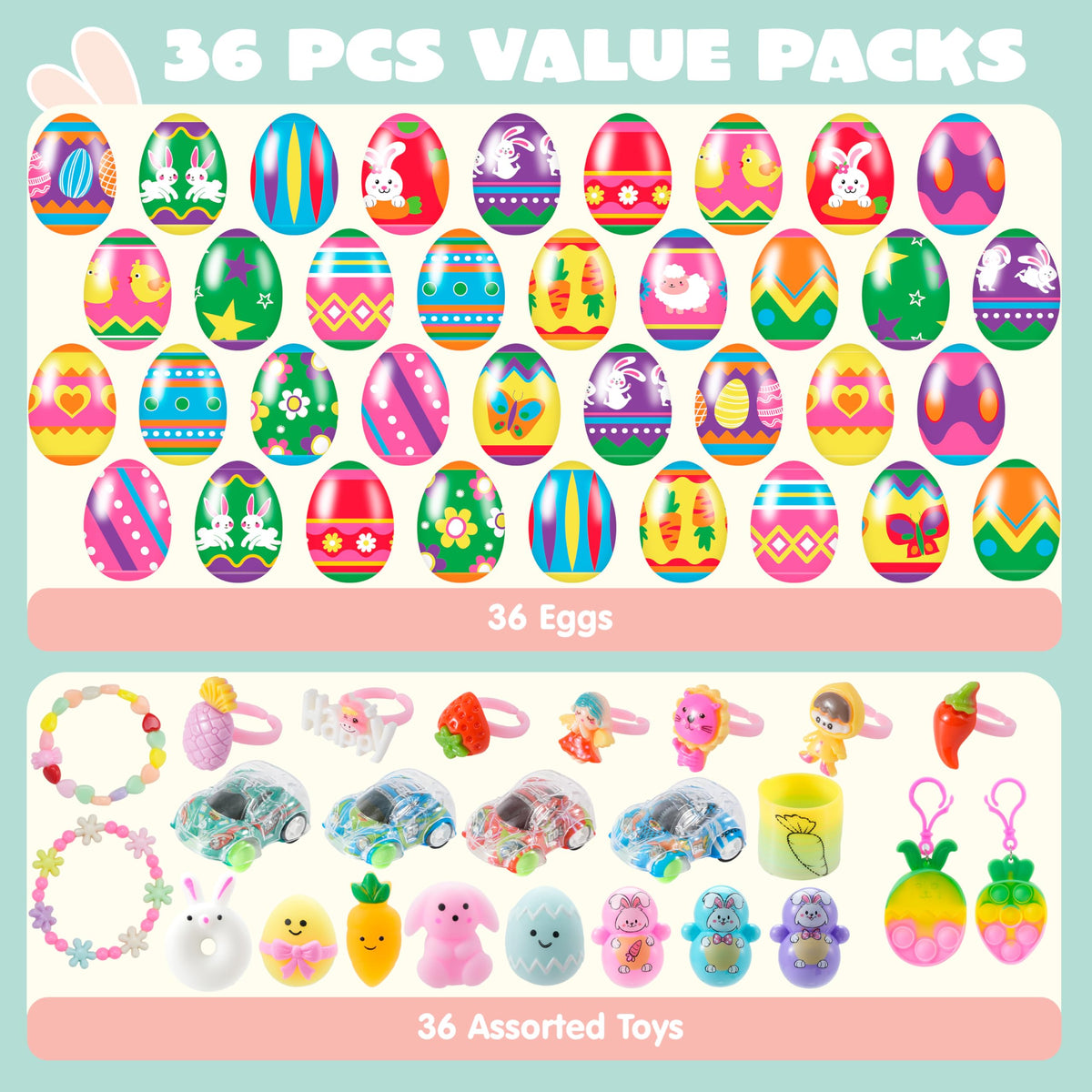 JOYIN Easter eggs with tumblers inside, ideal for active play and rewards