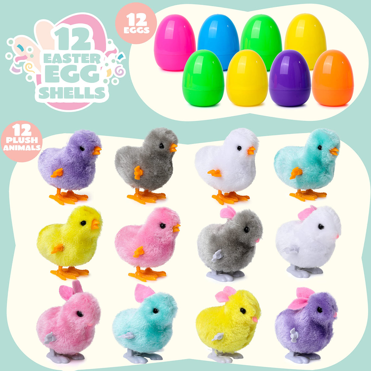 JOYIN wind-up chicks leap; durable and perfect as party favors.