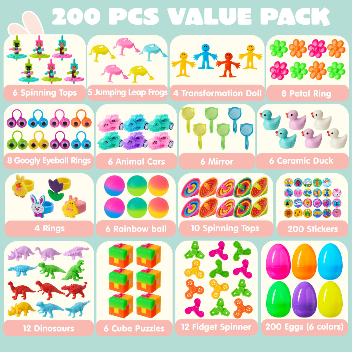 JOYIN Easter prefilled egg opened with toy inside highlights surprise play for kids.