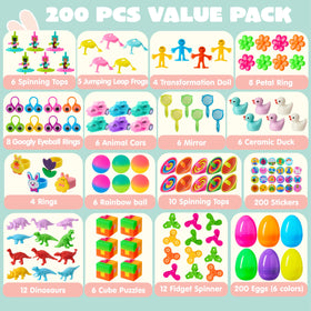 JOYIN Easter prefilled egg opened with toy inside highlights surprise play for kids.