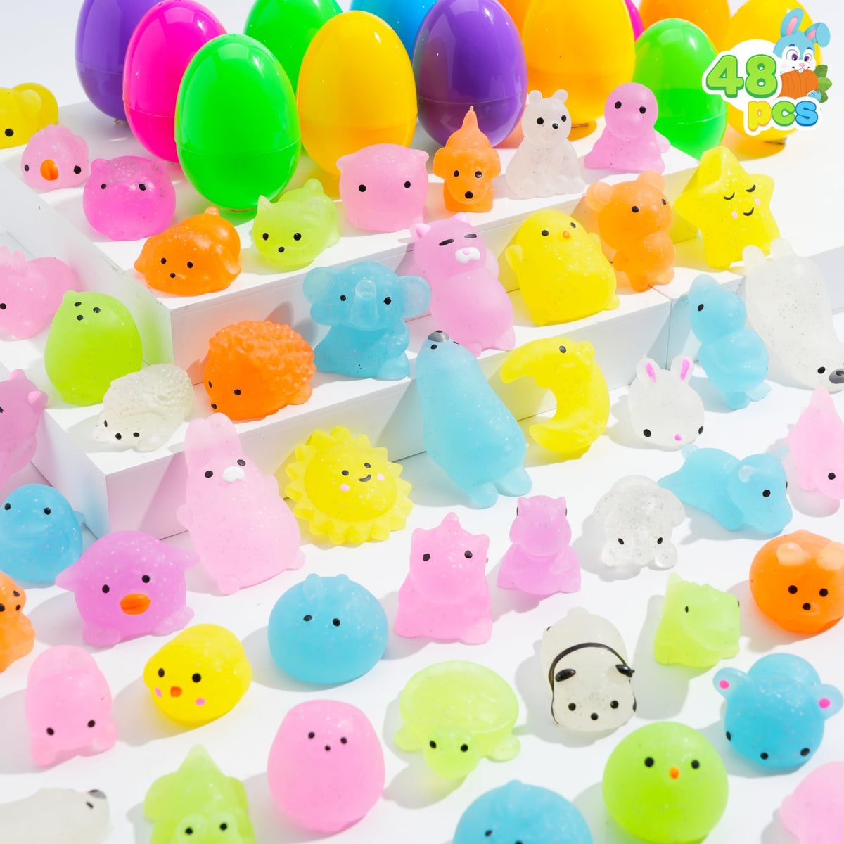 JOYIN Easter prefilled eggs with mochi toys for kids' Easter fun