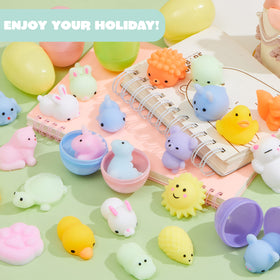 JOYIN Easter eggs with mochi squishy unicorn for magical sensory exploration and giftable treats.