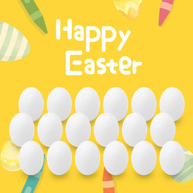 JOYIN life-size wooden egg crafted for durable, hands-on decorating.