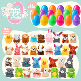 JOYIN egg shell size 2.36 inches for easy egg hunt access.