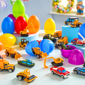 JOYIN eggs measure about 3.6 inches, showcasing size.