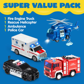 JOYIN emergency police car detailed cabin encourages role-play and realistic vehicle recognition.