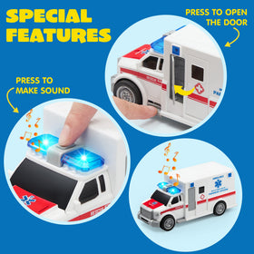 JOYIN siren lights illuminated on vehicles spark dynamic nighttime imaginative play.