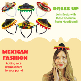 joyin fabric sombrero headband with colorful fringe for party flair