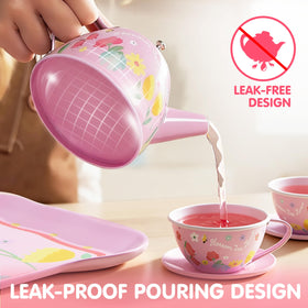 JOYIN Fairy Blossom Tea Set medium plates perfect for snacks in pretend tea time.