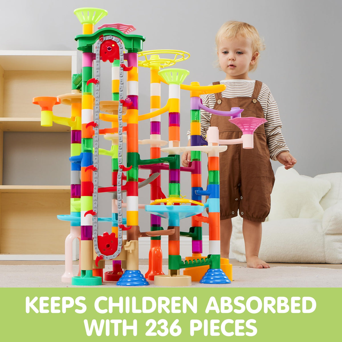 JOYIN family-bonding marble race scene invites shared play and creative collaboration