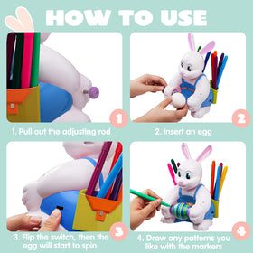 JOYIN family-fun-easter-decorating promotes shared creativity with marker colors and spinner.