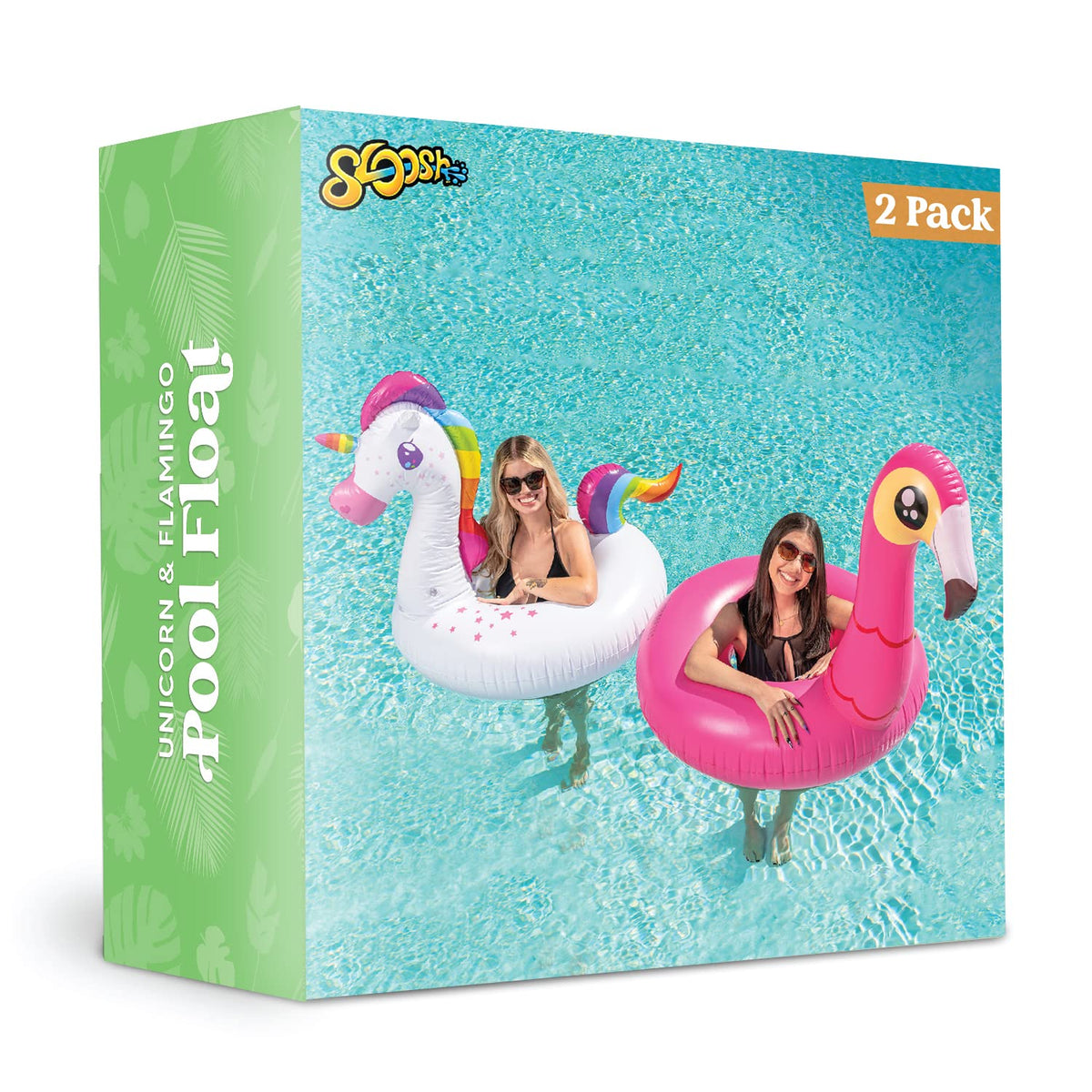 JOYIN flamingo and unicorn floats boost poolside photo moments.