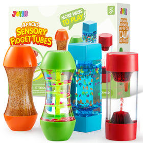 JOYIN fidget tubes with multi-color beads for tactile sensory play and focus.