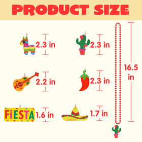JOYIN fiesta-cactus-guitar-necklaces brighten a lively Mexican themed gathering.