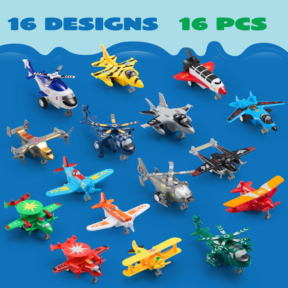 JOYIN fighter jet pull-back toy showing realistic jet design for active play