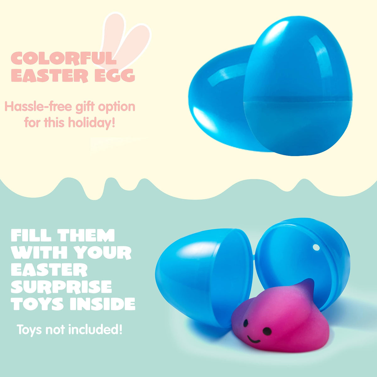 JOYIN fillable Easter eggs with easy-open hinge for surprises