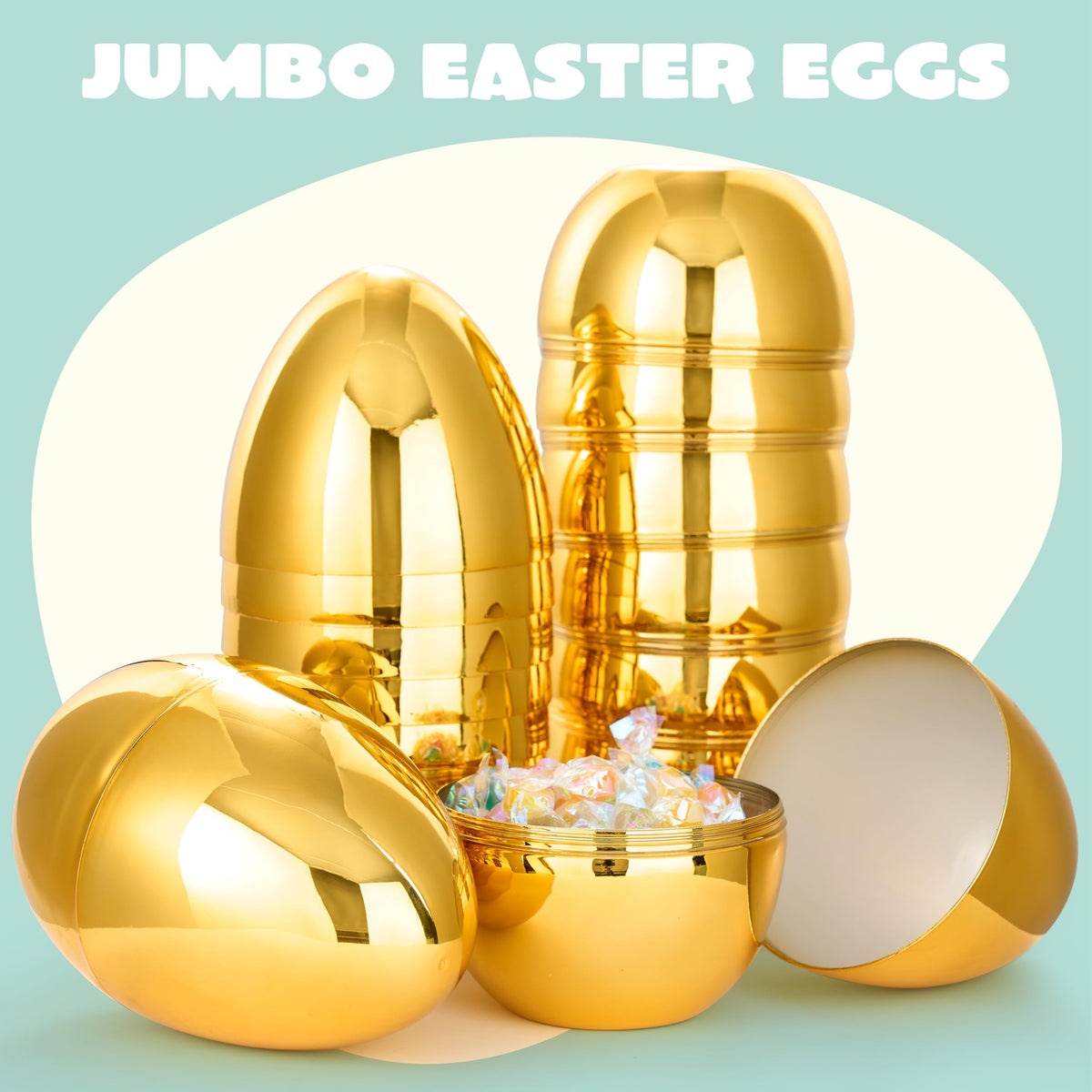 JOYIN metallic gold egg, ideal for party favors and prizes.