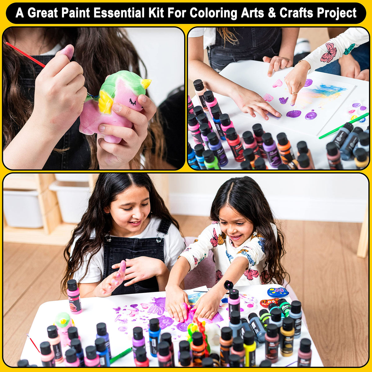 JOYIN finger painting with 2 oz bottles for easy, mess-friendly art.