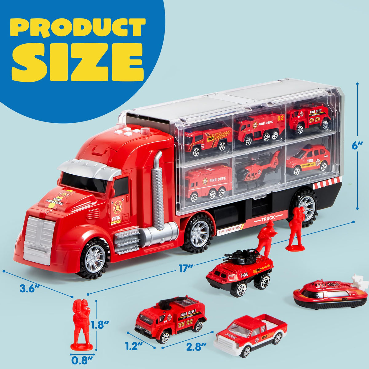JOYIN fire minivan encouraging cooperative play and stories