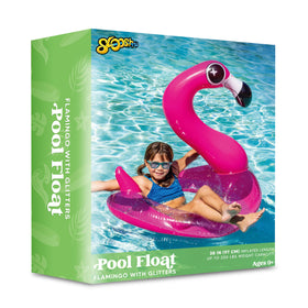 JOYIN Flamingo pool float with durable PVC for lasting pool season.