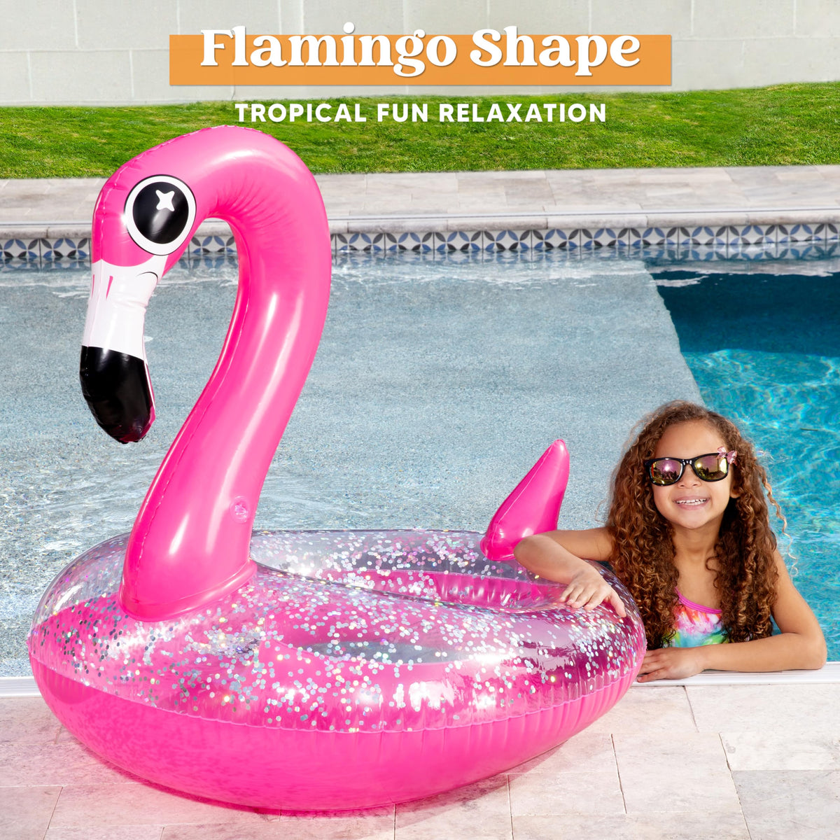JOYIN Flamingo pool float packaging ready for gifting and storage.