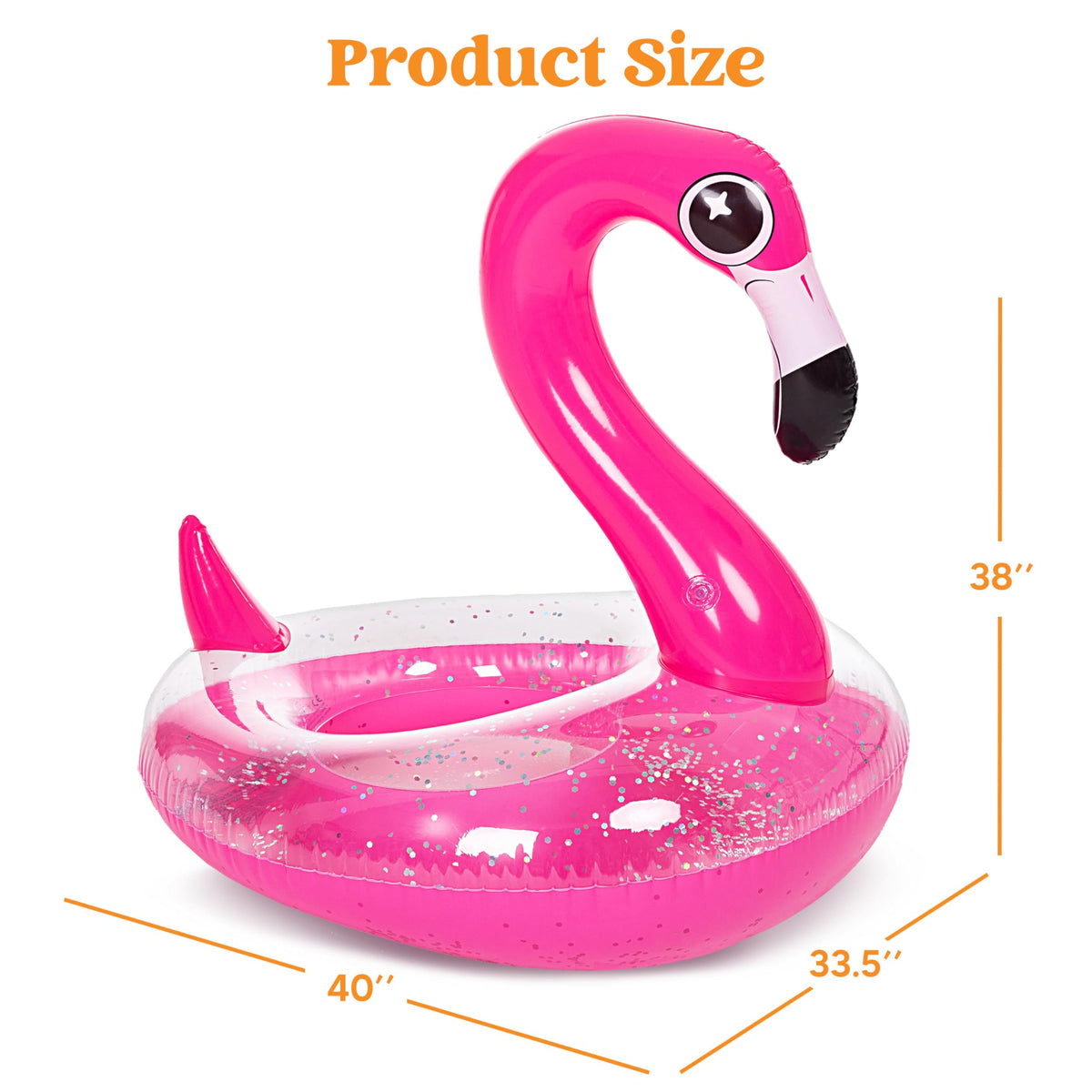 JOYIN Flamingo pool float used as party decor for summer gatherings.