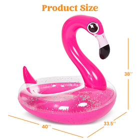 JOYIN Flamingo pool float used as party decor for summer gatherings.