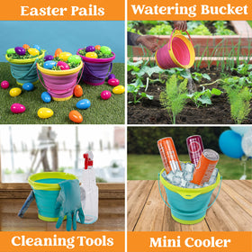 JOYIN foldable beach bucket with shovels ready for sand play and creativity