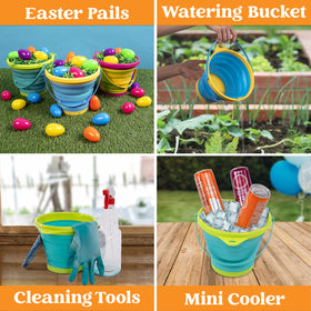 JOYIN foldable pail buckets mesh bag included makes transport easy.