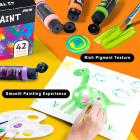 JOYIN foldable brush included for compact storage after art time.