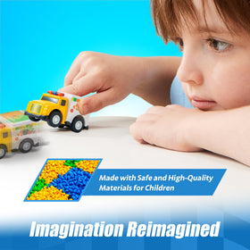JOYIN freight train pull-back car set invites collaborative, imaginative play.