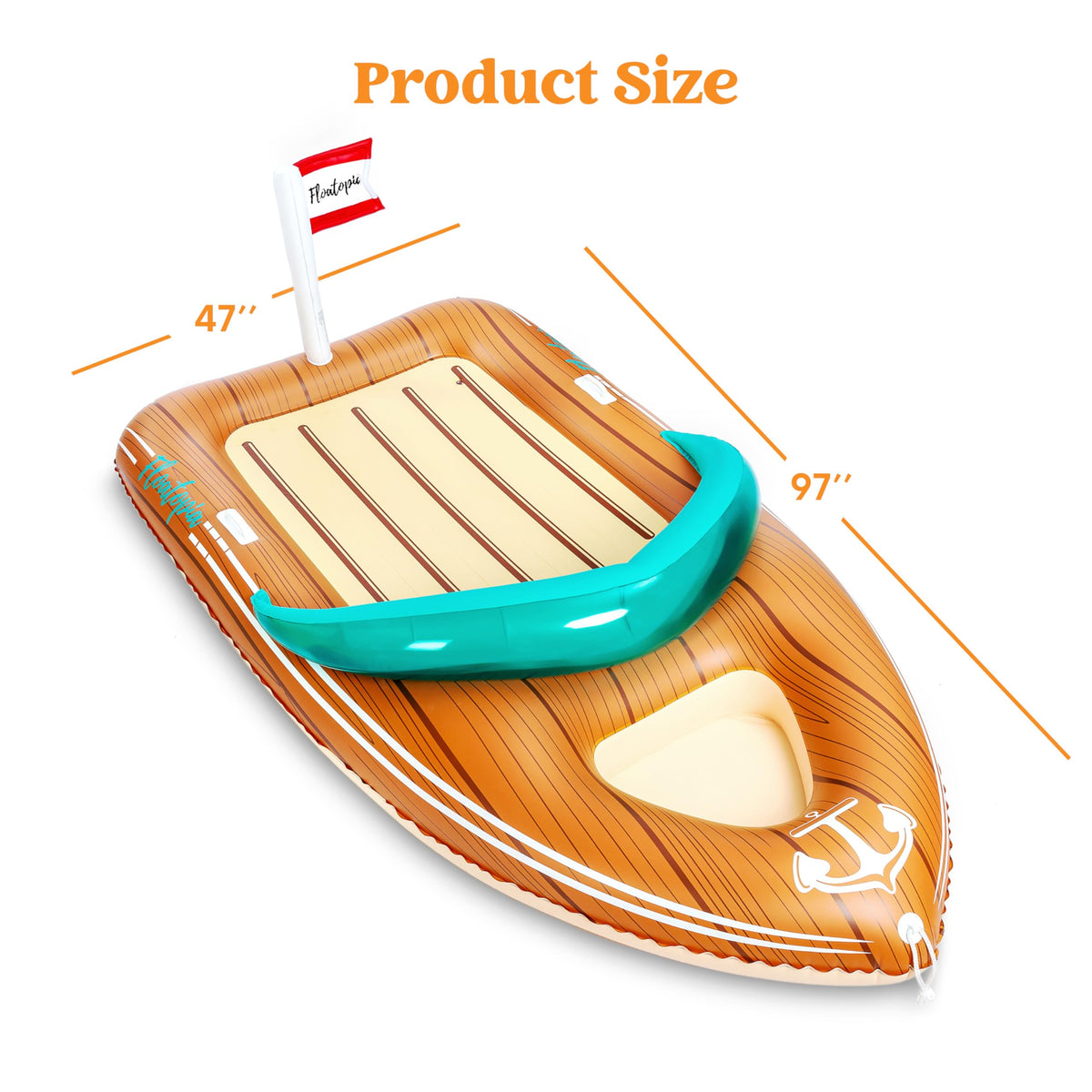 JOYIN Giant Boat Float durable PVC resists punctures and fading.
