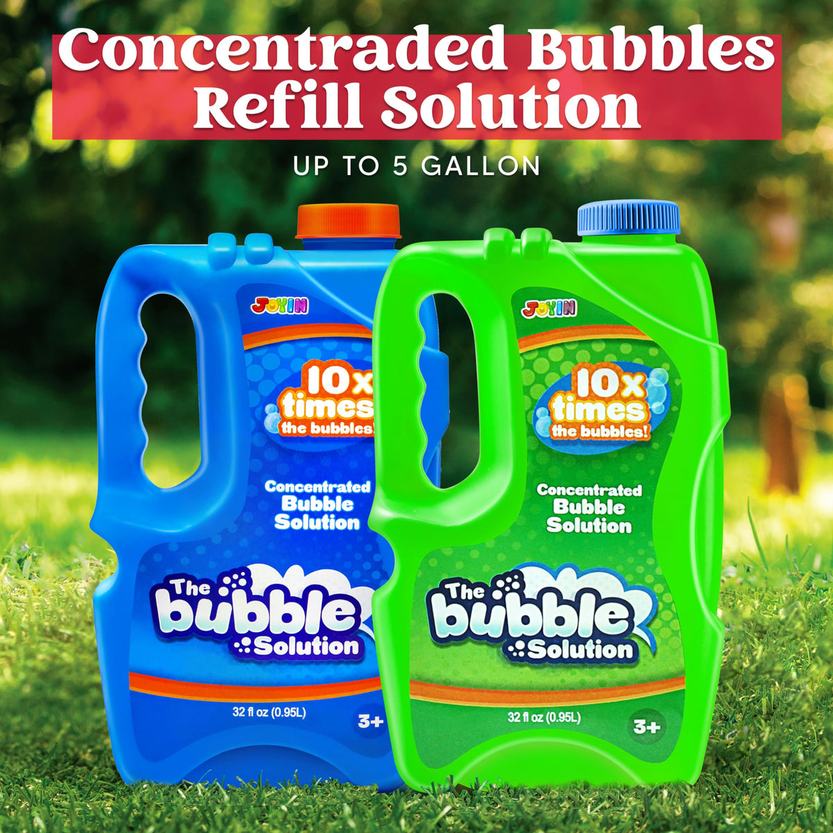 JOYIN giant bubbles refill 1-5gal for impressive bubble displays.