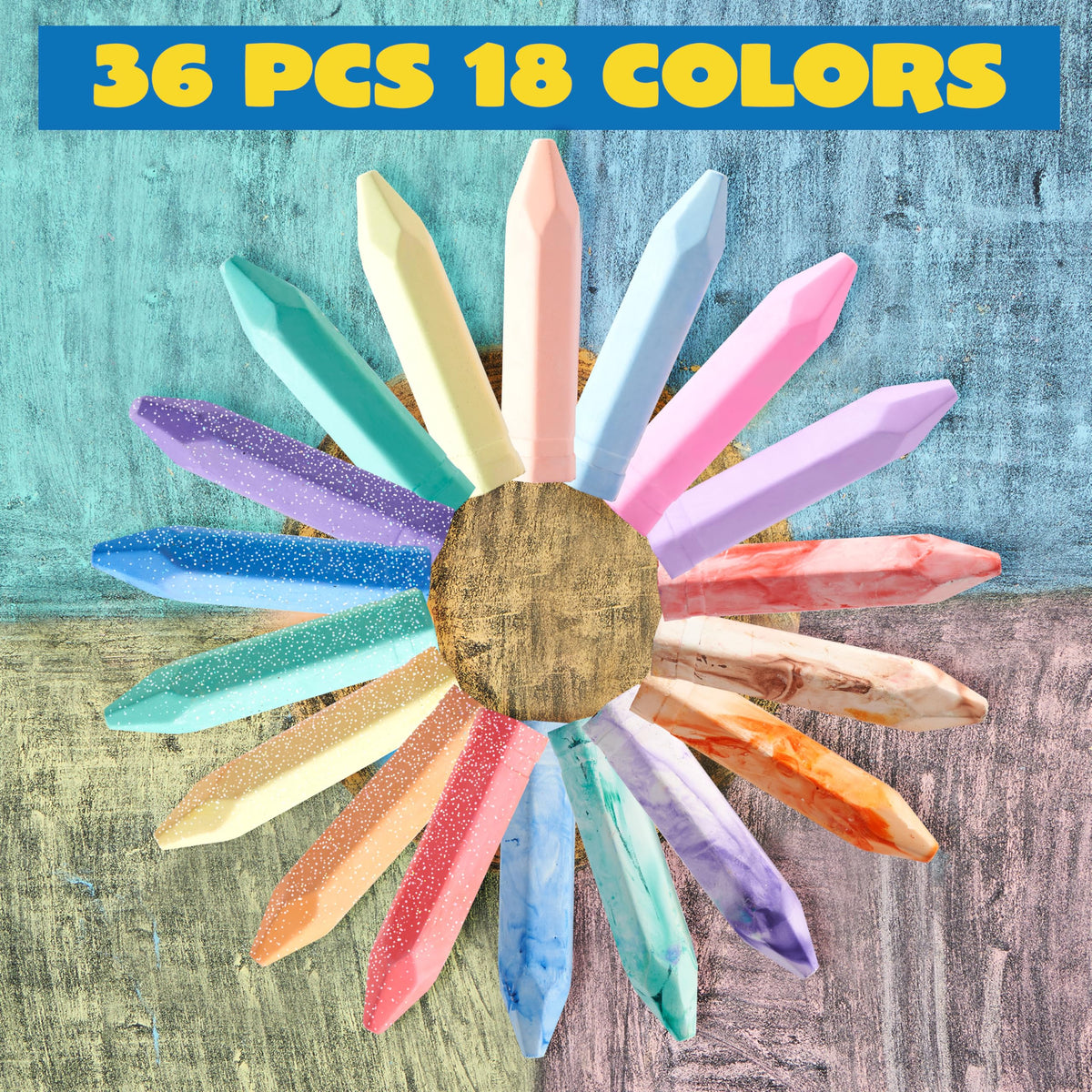 JOYIN glitter sidewalk chalk collection adding sparkle to art