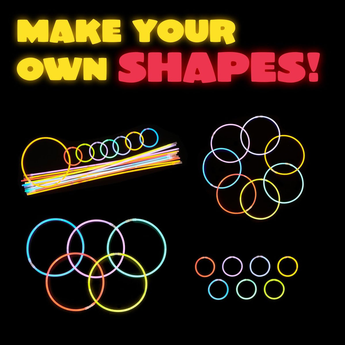 JOYIN 8-inch glow sticks bulk, bright colors for quick party favors.