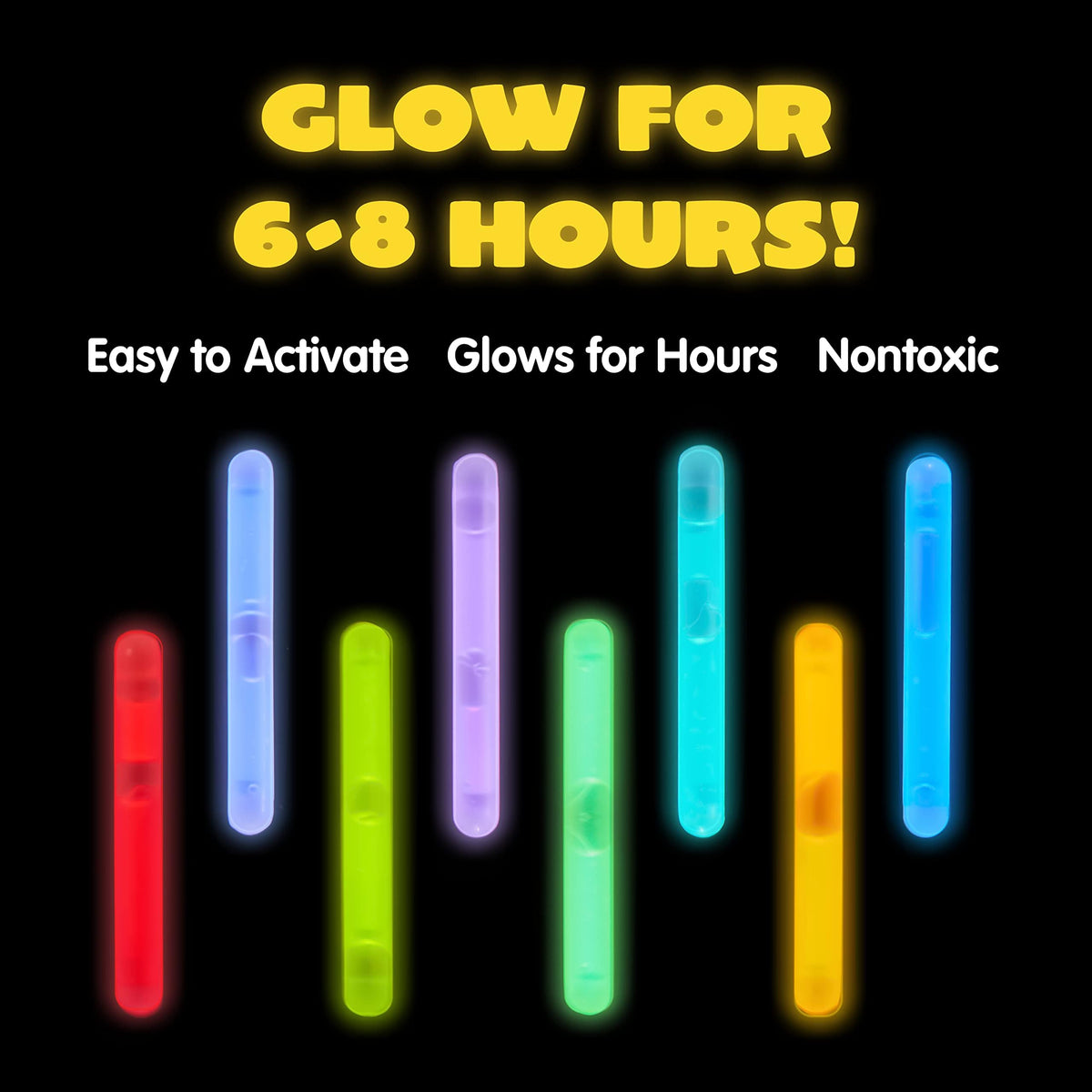 JOYIN glow sticks party favors bags ideal for birthdays.