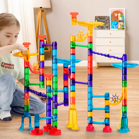 JOYIN creative build of glowing marble run tracks